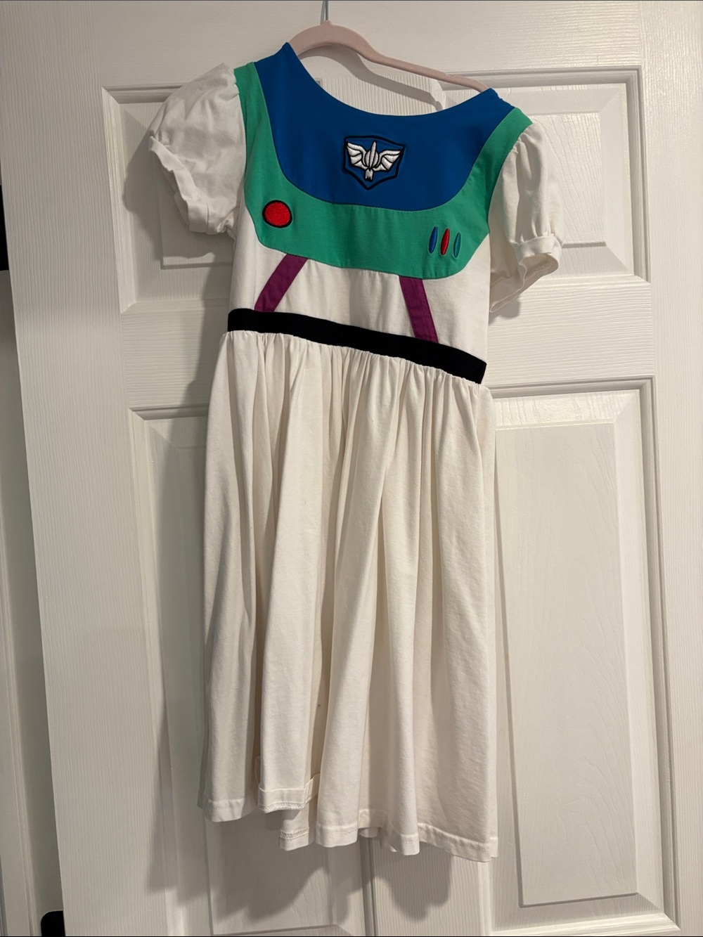 Girls White & Green Space Hero Costume Dress Buzz light year